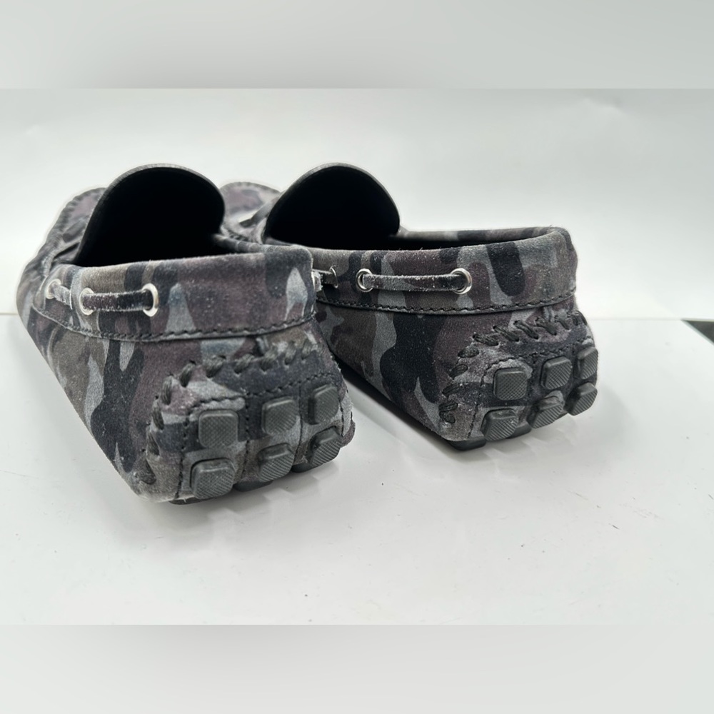 Louis Vuitton Gray Suede Camo Pattern Arizona Loafers Size 10.5 LV/11.5 USA - Picture 5 of 13